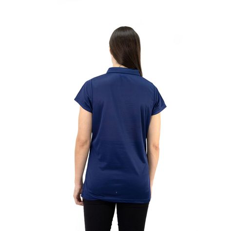Polera Cooldry Quebec Manga corta Azul Mujer-3