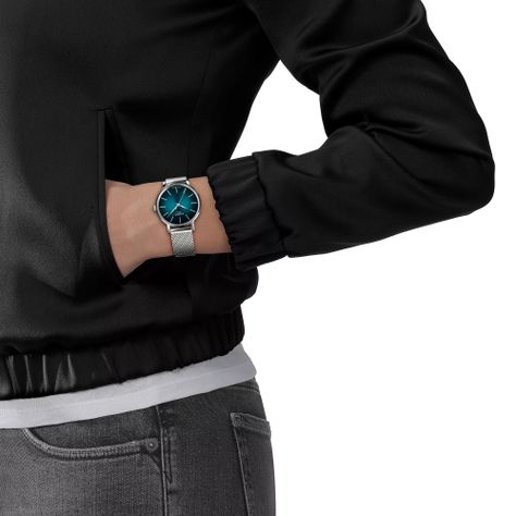 Reloj Tissto Everytime Acero Verde-2