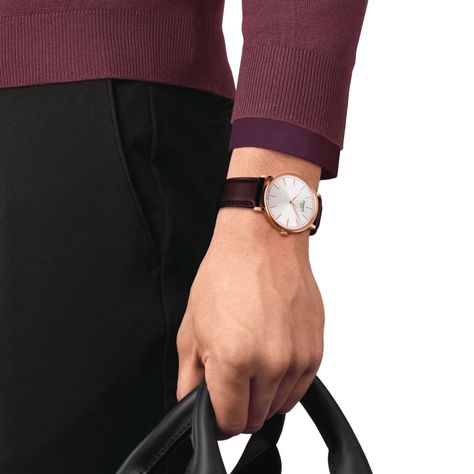 Reloj Tissot Everytime Cuero Café-3