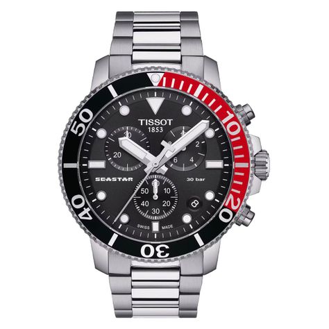 Reloj Tissot Seastar 1000 Chronograph Acero Rojo-0