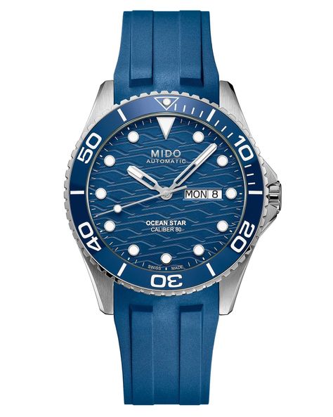Reloj Mido Ocean Star 200 C Silicona Azul-0