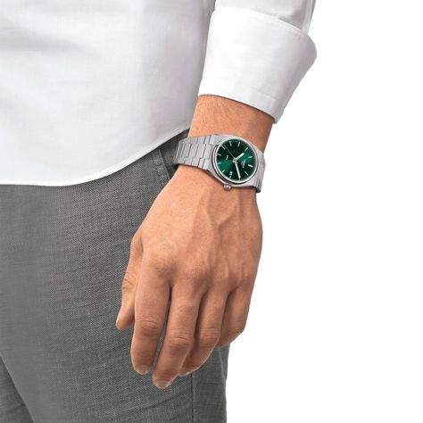 Reloj Tissot PRX 40mm Acero Verde-2