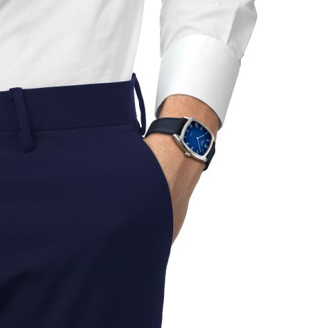 Reloj Tissot Stylist Cuero Azul-3