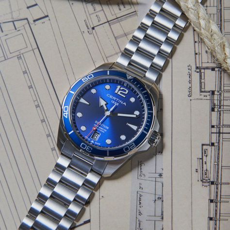 Reloj Certina DS Action Acero Azul-2