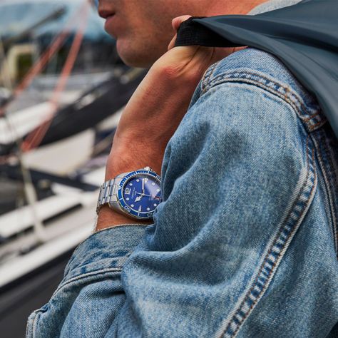 Reloj Certina DS Action Acero Azul-3