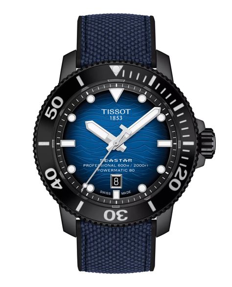 Reloj Tissot Seastar 2000 Professional Tela Azul-0