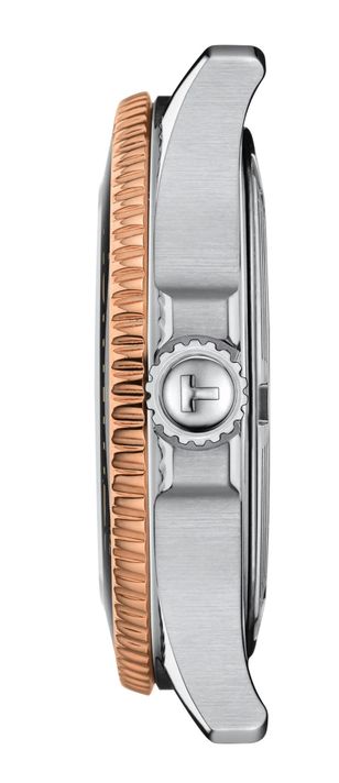 Reloj Tissot Seastar 1000 Bicolor Oro Rosa Negro-2
