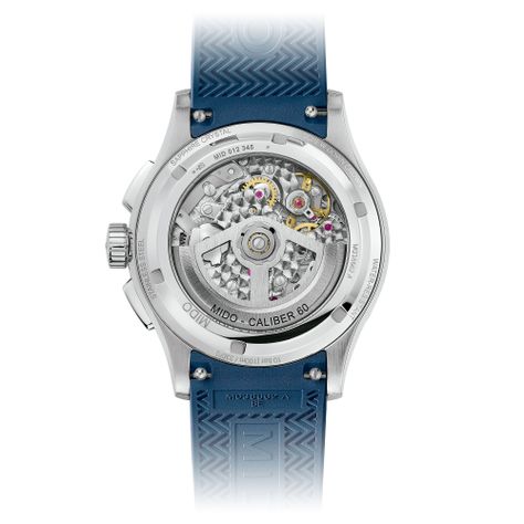 Reloj Mido Multifort Skeleton Chronograph Resina Azul-1