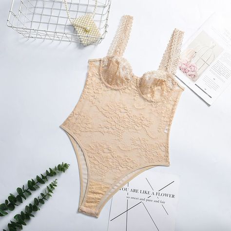 Body Enterito Encaje Khaki Victorine-5
