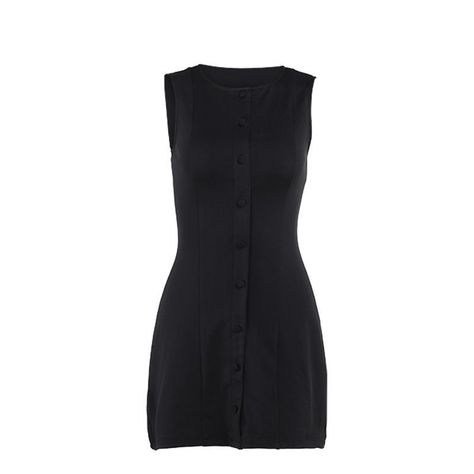 Vestido Ajustado sin Mangas Negro -6