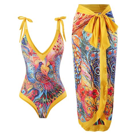 Traje De Baño Entero Amarillo Mujer Albanesa-0