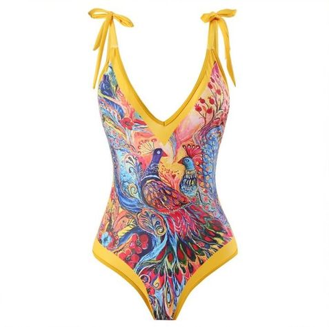 Traje De Baño Entero Amarillo Mujer Albanesa-1