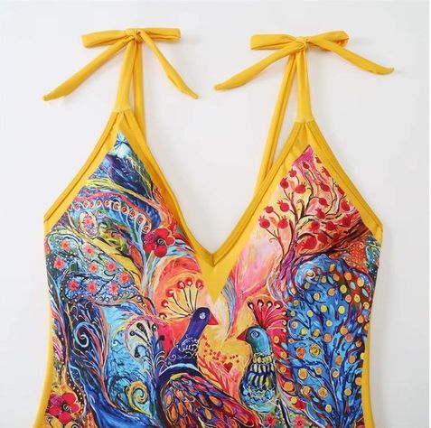 Traje De Baño Entero Amarillo Mujer Albanesa-3