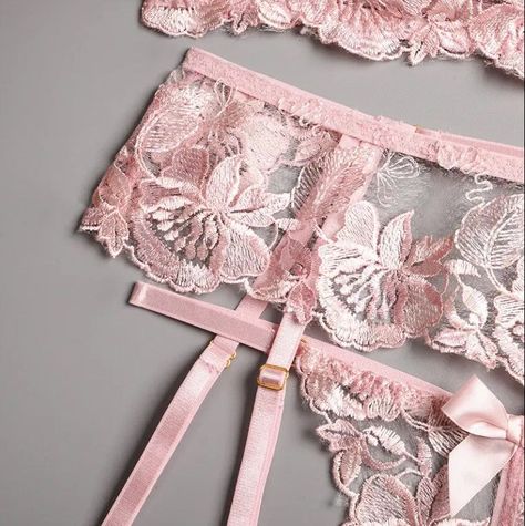 Set Lenceria Ropa Interior Mujer Colirio Rosa-2