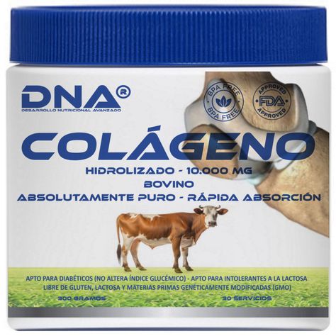 COLÁGENO BOVINO D N A® PURO D N A® POTE 300GR-0