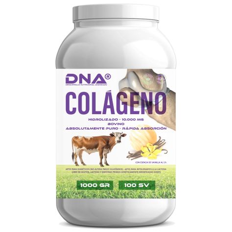 COLÁGENO BOVINO D N A® SABOR VAINILLA D N A® POTE 1 KG-0