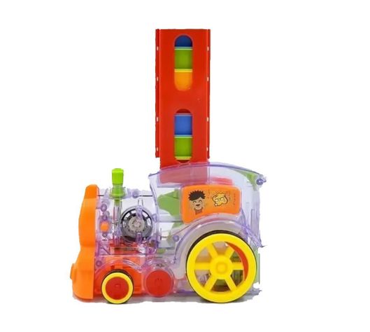 Tren Dominó Para Niños, Juego De Bloques De Construcción-0