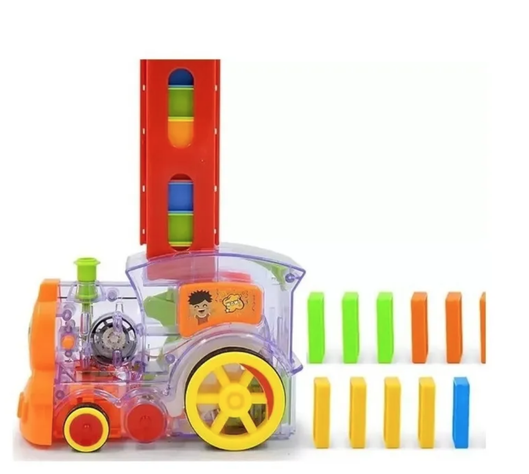  Tren Dominó Para Niños, Juego De Bloques De Construcción-6