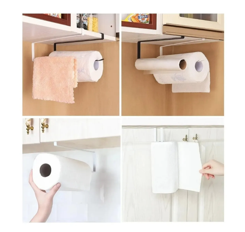 Soporte Metálico Porta Rollo Toalla Nova Alusa Film Cocina-1