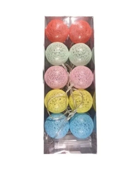Luces Led Guirnaldas Esferas Hilos Colores 1,5mt A Pilas-1