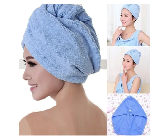 Toalla Para Secar Pelo Turbante Microfibra Colores Cabello Lila-1