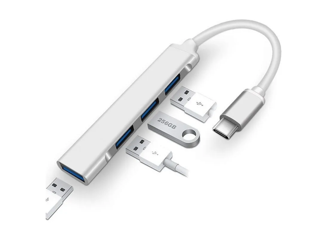  Adaptador Tipo C Múltiple Hub Usb 5 En 1 / Win / Celular Pc-0