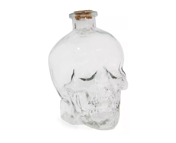 Botella Calavera Vidrio Craneo Vodka Whisky 750 Ml-1