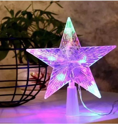 Estrella Led Para Árbol De Navidad Movimiento A Pilas Grande-2
