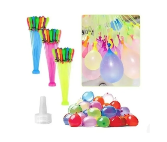 Bombitas De Agua 111 Globos De Colores Más Adaptador Llenado-4