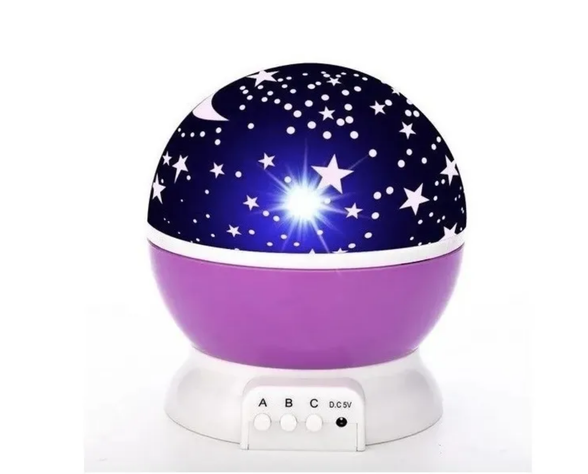 Lampara Proyecto Luz Led Espanta cuco Niño Niña Morado-0