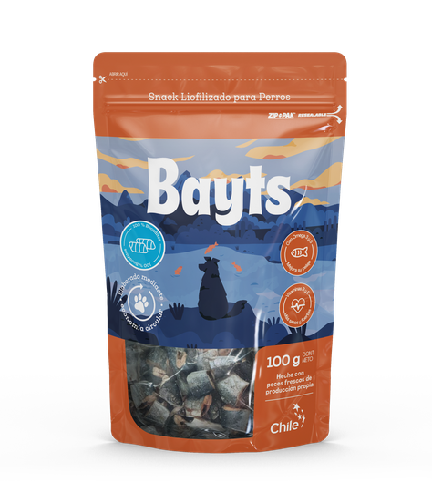 Bayts Snack Liofilizado Bocaditos 100 gr. x 10 unidades-0