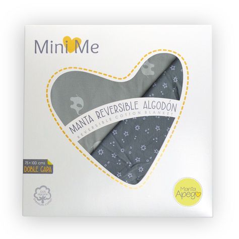 Manta para bebé de Algodón Premium Mini Me gris-0
