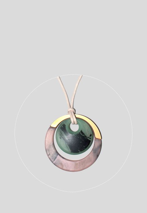 Collar Acrilico Metal Rosado-2