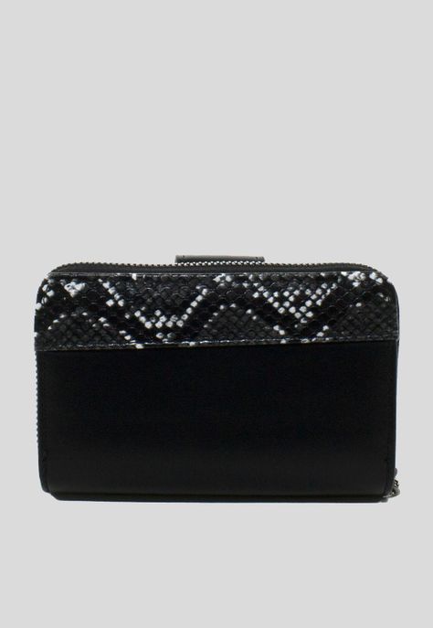 Billetera mediana franja piton Negro-2