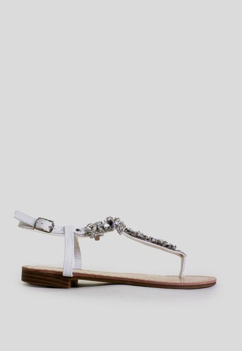 Sandalia baja full strass Blanco-0
