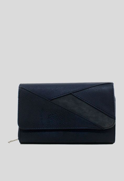 Billetera Patchwork Azul-0