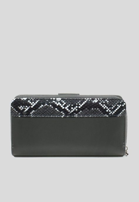 Billetera grande franja piton Gris-2