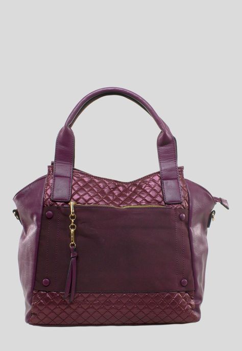 Cartera Franjas Acolchadas Morado-0