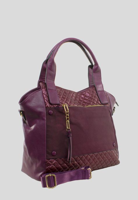 Cartera Franjas Acolchadas Morado-1