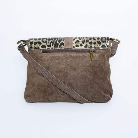 Bandolera Mailea reno con tapa leo Taupe-2