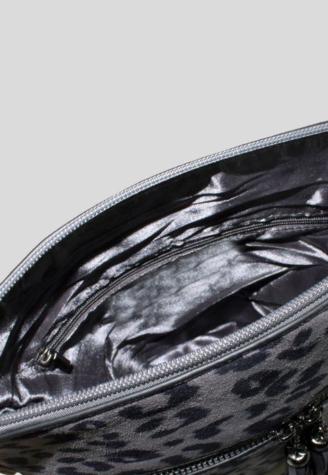 Bandolera Mediana Leo Gris-3