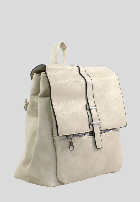 Mochila Con 2 Pasadores Beige-1