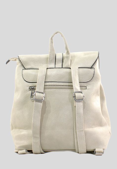 Mochila Con 2 Pasadores Beige-2