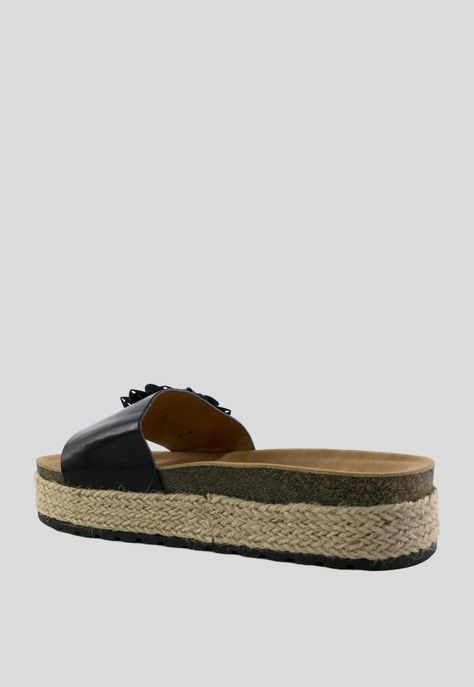 Sandalia Baja 1 Flor Negro-2