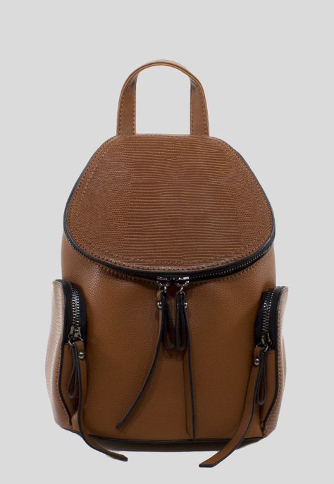 Mochila Rigida Chica Tostado-0