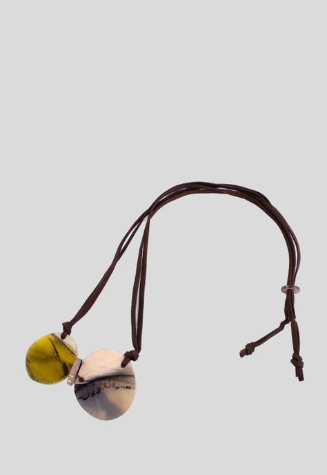 Collar Placa Simple Amarillo-1