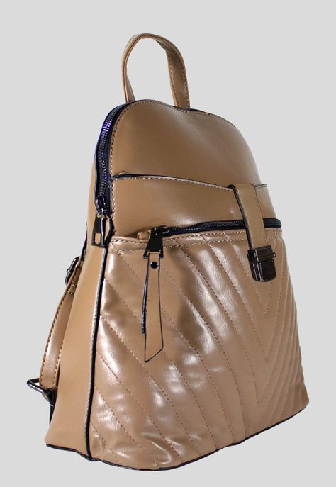 Mochila Bolsillo Acolchada Khaki-1