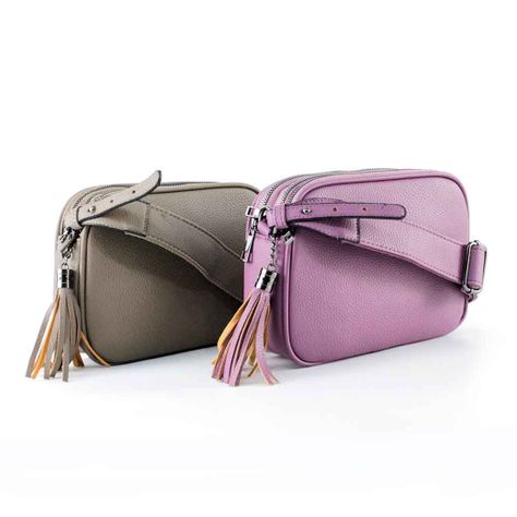 Bandolera Ecocuero Lisa 828 Mujer Lila Mailea-4