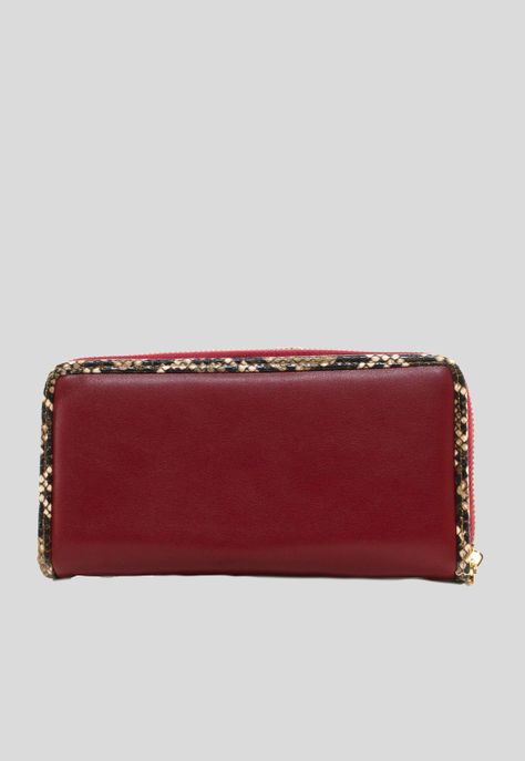 Billetera grande ribete piton Rojo-0