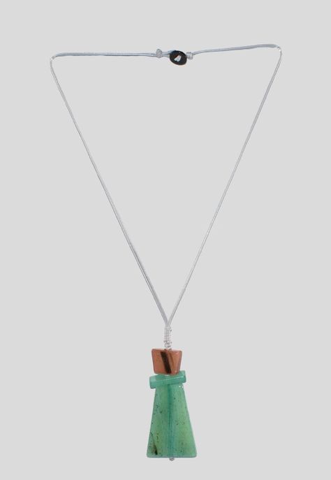 Collar Acrilico Trapecio Verde-0